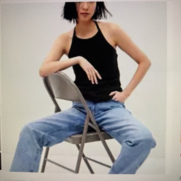 GAP Tops - NWT Gap Cotton Blend Crochet Black Halter Top Lined Black Medium